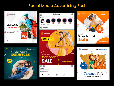 Social media advertising post 2021 design advertisment design art instagram post sales social media design trending uiux