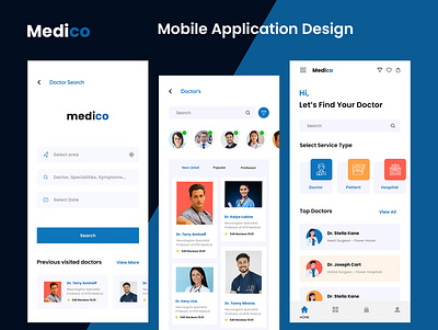 Mobile Application Design ( Medical ) design doctor app medical app mobile apps photoshop ps uiux