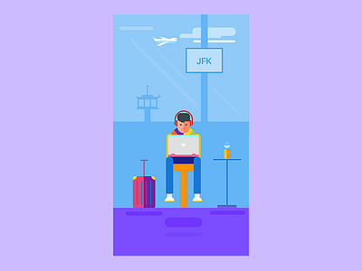 travel by air illustration
