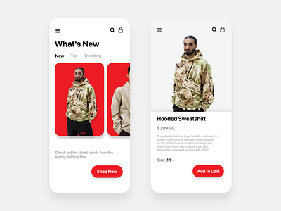 Supreme Concept app clean clothing shop design minimalist slovenia supreme ui ux design ui design ui designer ui uix uidesign