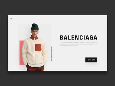 Minimalist Balenciaga Landing Page