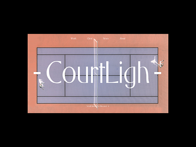 CourtLigh - Website Header clean design header light minimal pink typography web website