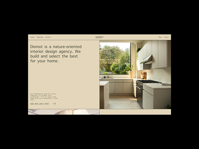 DOMOT - Website Header Exploration clean design grid header landing page minimal split screen web web design website