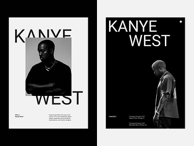 Posters of Kanye West design illustration typography ui