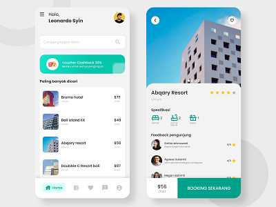 UI/UX app booking hotel