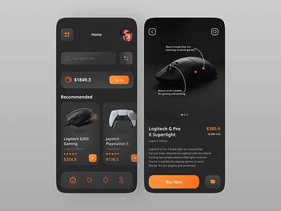 Gaming Shop App app design gamingshop ui uidesign uiux ux uxdesign