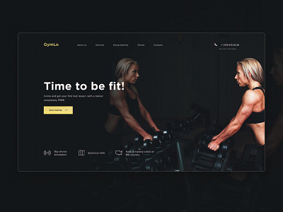 Gym web concept design