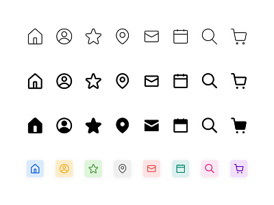 Basic UI Icons design icons icons pack iconset minimal ui uidesign web website
