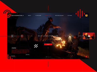 Gaming website landing page