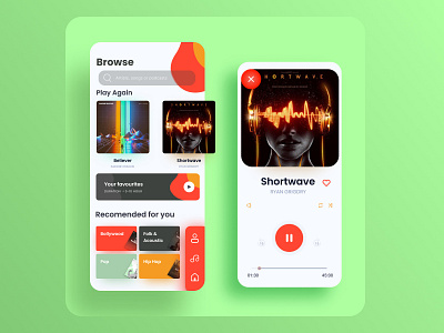 Music player UI design design app dribble shot dribbleartist mobile app music music player song ui