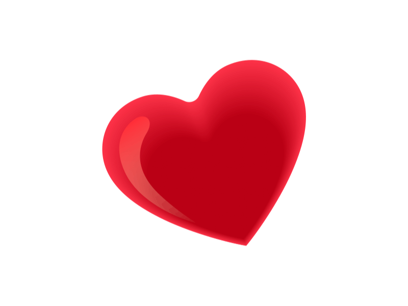 2D animation icon on the theme Valentine's Day website
