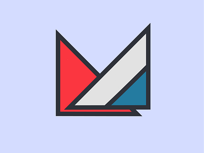 "M" Monogram branding design flat icon illustration illustrator logo minimal typography