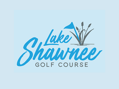 Lake Shawnee Golf Course branding design flat icon illustration illustrator logo minimal typography vector