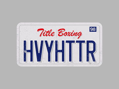 TITLE Boxing - Vintage Heavy Hitter License Plate Tee