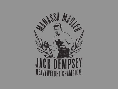 Jack Dempsey Tee apparel design branding clothing design design flat grunge illustration illustrator logo t shirt design typography vector