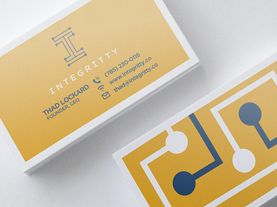 Integritty Business Cards branding design flat illustration illustrator logo typography vector