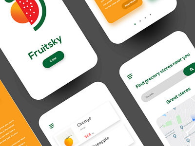 Fruitsky app user interface design design userexperience userinterface xd