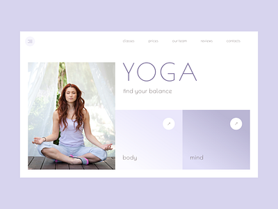 Yoga studio design fitness homepage landing meditation ui web design yoga