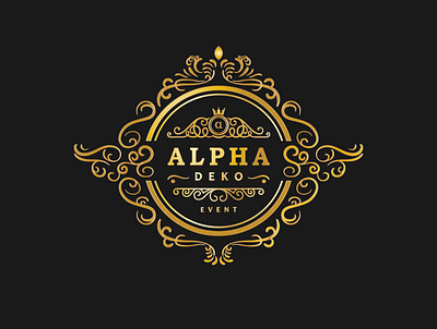 Alpha Deko gold design gold graphic design illustration illustrator logo luxury vector