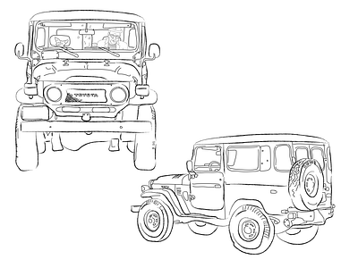 FJ40 Illustration