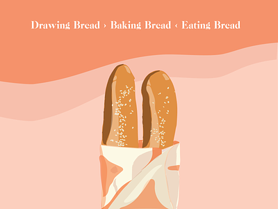 Drawing Bread > Baking Bread < Eating Bread covid flat illustration illustration illustrator art vector