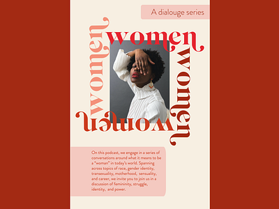 Women Podcast design flyer freelance graphicdesign graphics illustrator art typography