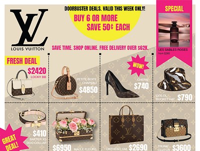 LV Weekly Ad design fashion graphic design luxury spoof