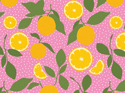 Juicy Juicy #2 design illustration oranges pattern seamless vector
