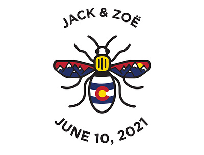 Wedding Logo *Colorado/Manchester Bee* branding colorado graphicdesign illustration logo manchester bee vector webdesign wedding