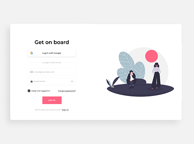 Log in form design log in sign in ui web