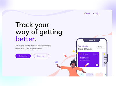 Treatly Landing Page branding design health healthcare landing page treatment ui user interface ux web web design