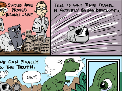 Pug T-Rex comic