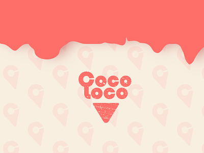 Coco Loco Ice Cream brand identity branding ice cream cone ice cream shop logo minimal