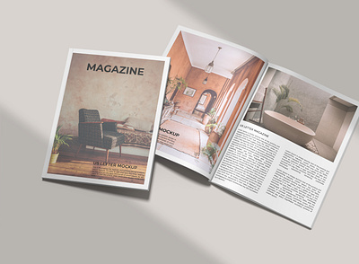 US LETTER MAGAZINE MOCKUP 3d blank booklet brochure catalog design graphic design magazine mockup page psd usletter