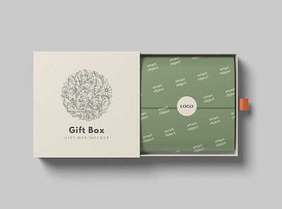 Gift Box Mockup 3d box branding design gift giftbox graphic design logo mockup packaging psd