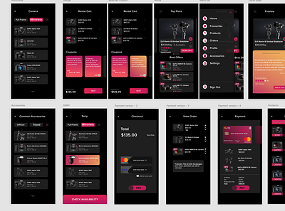 Equipments Rental app app design ui ux