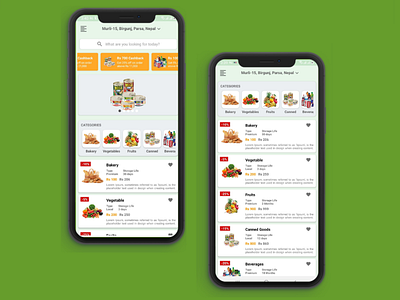 Grocery App UI concept