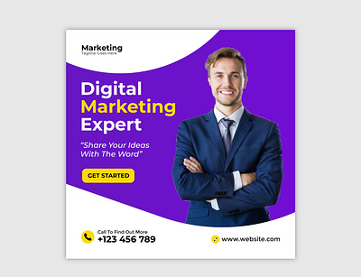 Digital Marketing social media and instagram post template banner branding facebook banner facebook post social media social media banner