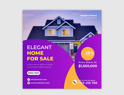 Real Estate social media and instagram post template banner branding facebook banner facebook post social media banner