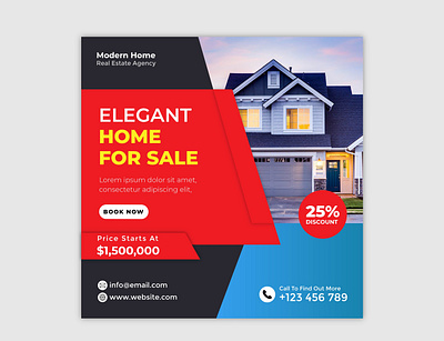 Real Estate social media and instagram post template branding facebook banner facebook post social media social media banner