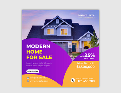 Real Estate social media and instagram post template banner branding design facebook banner facebook post social media social media banner