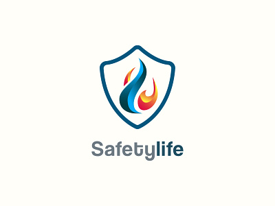 SAFETYLIFE colorful logo design fire logo flat flat logo flat logo design illustration logo mark minimalism minimalist minimalist logo modern redesign safety logo simple logo unique logo