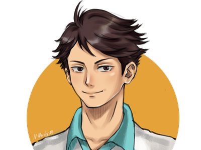 oikawa anime anime art anime boy digital painting fanart haikyuu oikawa photoshop seijoh volleyball