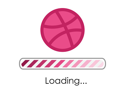 my dribbble is loading branding debut design firstshot hellodribbble icon illustration loading screen web