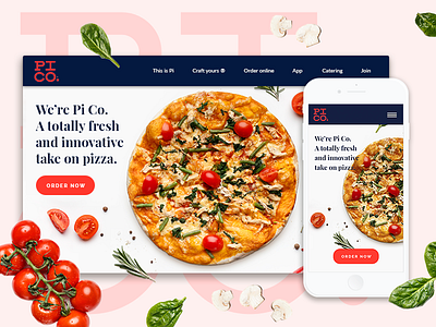 Pico Pizza Redesign exploration branding food mobile mobile design mockup pizza web webdesign website design