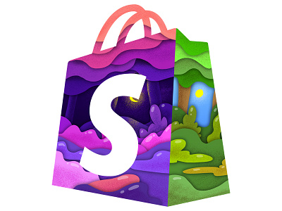 Shopify Logo Refashioning branding concept design illustration logo shopify shopify plus shopify store toronto vector