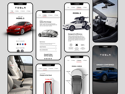 Tesla Ui/Ux design app branding car concept design mobile tesla toronto ui ux