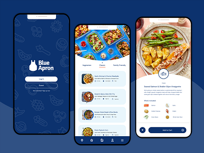 Blue Apron App Concept app branding concept delivery design food mobile subscription ui ux
