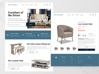 Furniture of the Future [UI Design] branding graphic design minimal ui website