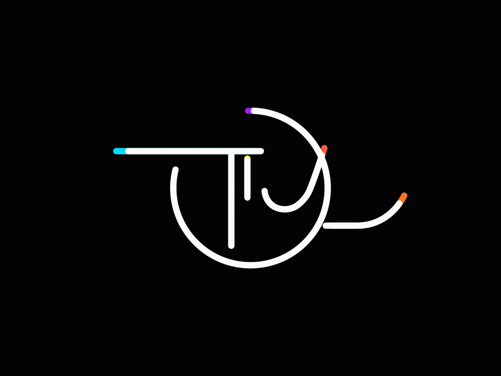 TLC Animation logo animation stroke